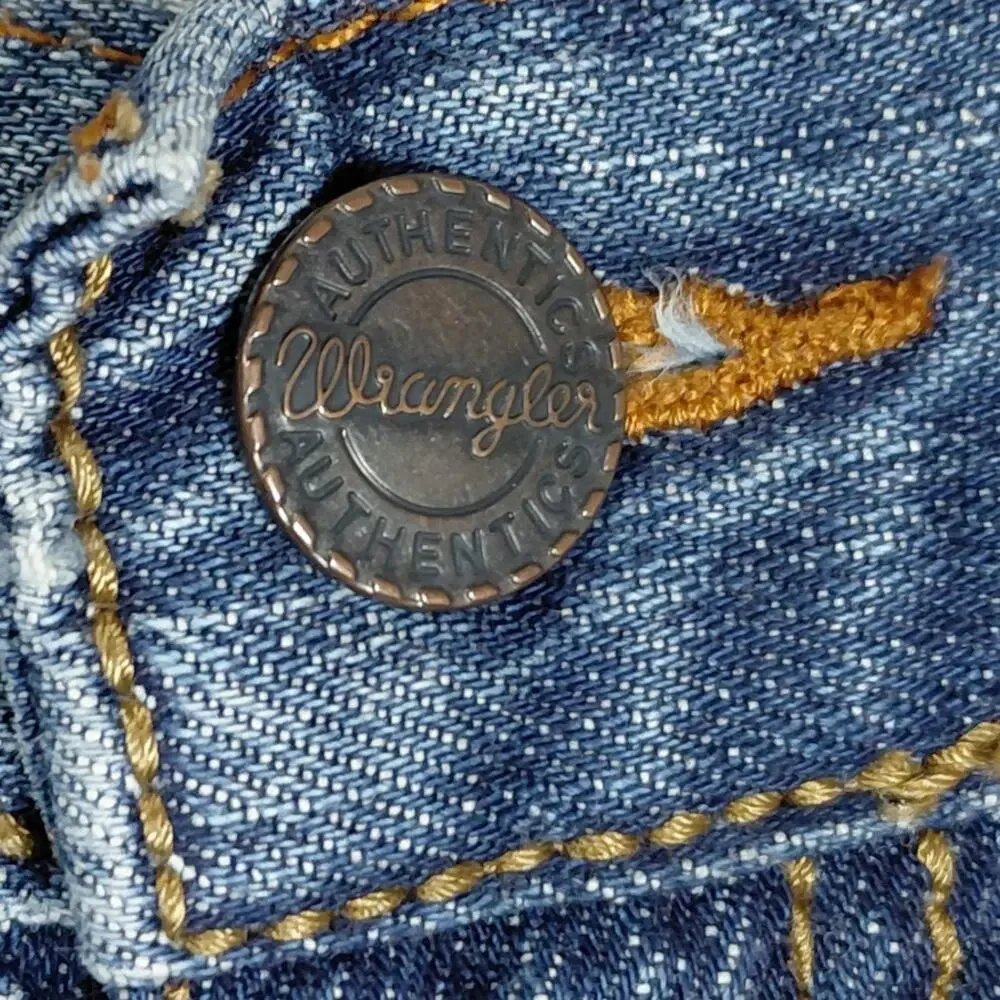 Wrangler Retro Blue Medium Wash Straight Leg Jeans Men Size W34 L32
